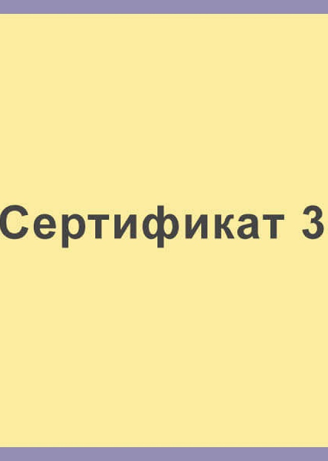 Сертификат 3