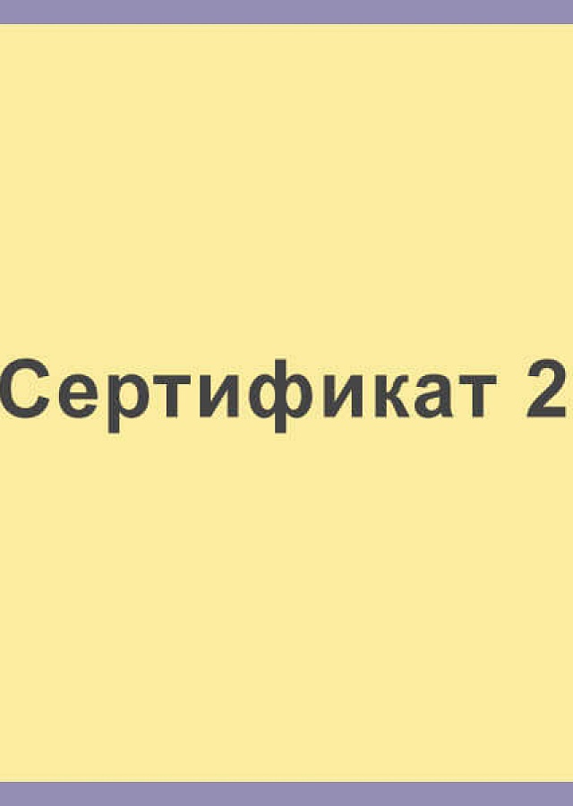 Сертификат 2