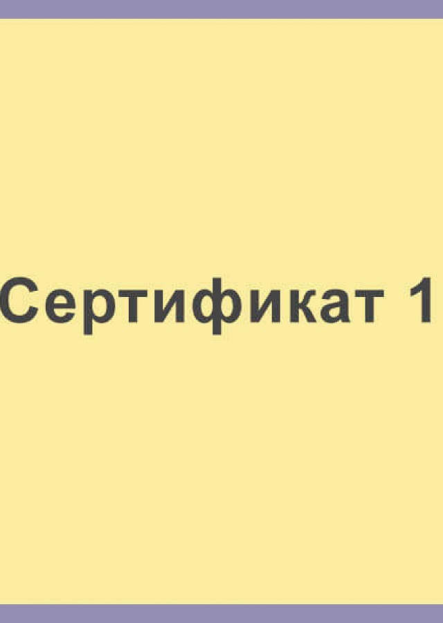 Сертификат 1